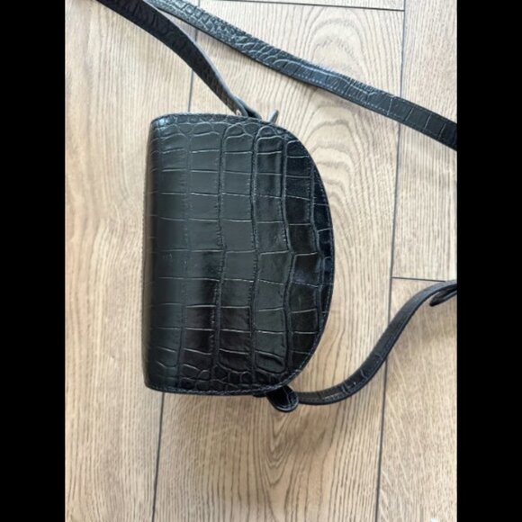 A.P.C. MINI Demi-Lune Bag Black Croc Leather - Picture 5 of 6